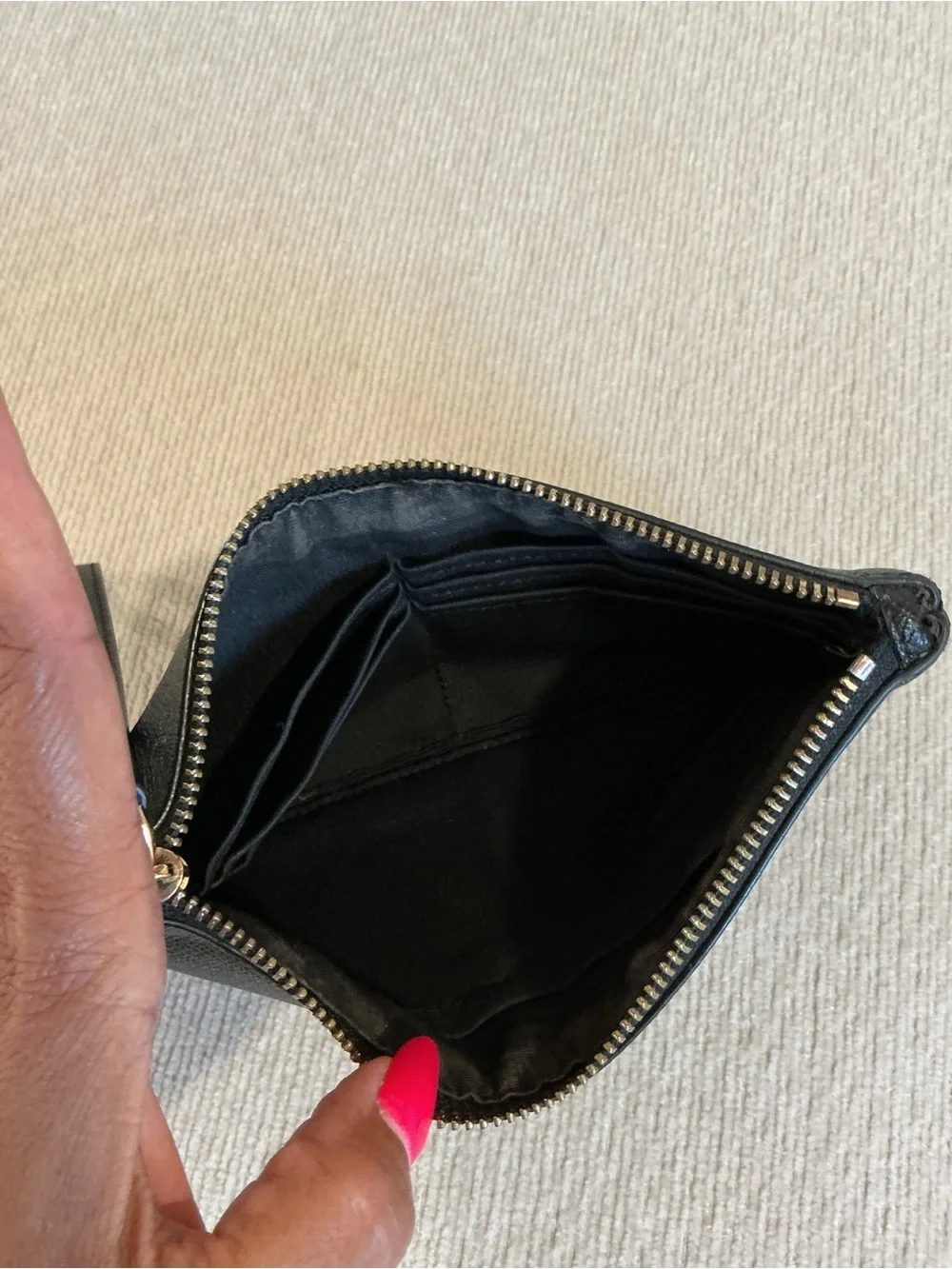 Coach compact leather